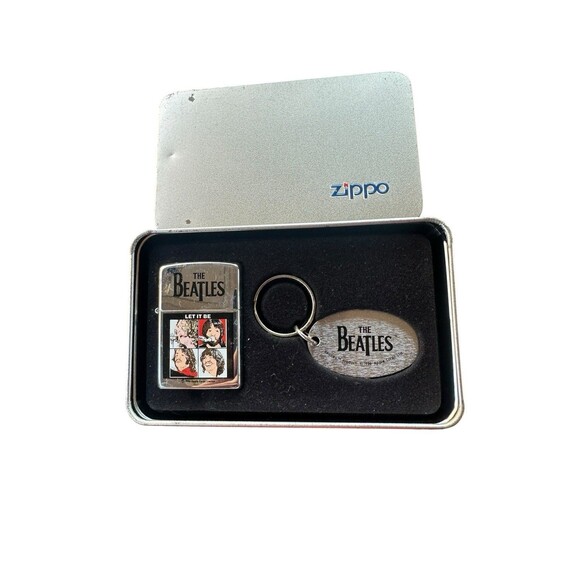 1996 The Beatles Let It Be Zippo Tin w/Keychain Special Edition - Picture 1 of 4